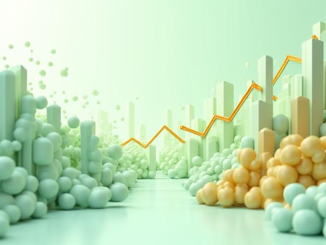 Abstract graphic representing data points being transformed into a clear path or chart, symbolizing clarity from complexity.